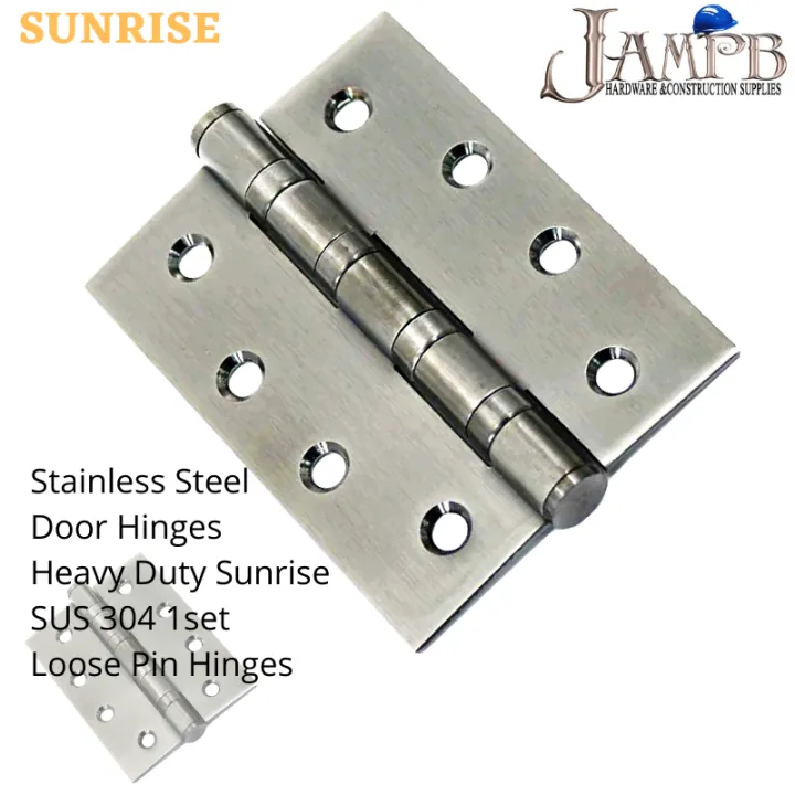 Stainless Steel Door Hinges Heavy Duty High Quality Sunrise SUS 304