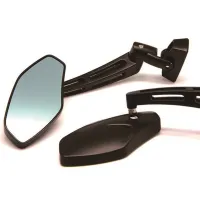 Black Blue Lens Motorcycle Racing Rearview Mirror For Kawasaki GPz 750 Ninja 300 ZX14 ZX6R ZX10R ZX10R 650R