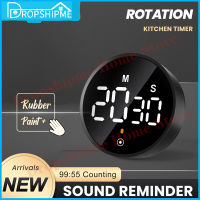 Dropshipme Magnetic Digital Kitchen Timer Kitchen Clock Timer New Rotary Timing LDE Mute Time Manager for Study Sports Cooking-Piejt