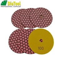 6pcs 100mm 100-1 B dry polishing pads For granite marble ceramic diameter 4inch Resin bond diamond flexible polishing pads