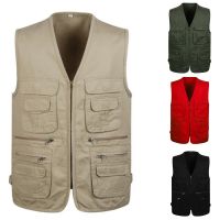 ☺Men Multi Pocket Outdoor Working Photography Vest