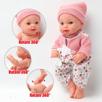 30.5cm simulation long hair bebe reborn newborn doll 12 inch Soft silicone Realistic twin doll DIY Sound education toys kids