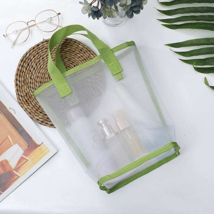 factory-direct-supply-small-fresh-mesh-cosmetic-bag-transparent-handbag-handbag-convenient-swimming-storage-bag