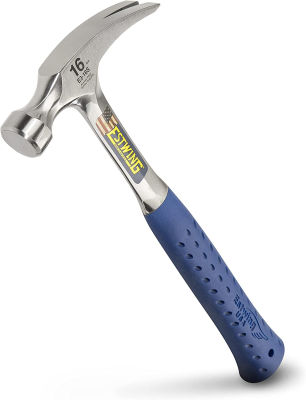 ESTWING Hammer - 16 oz Straight Rip Claw with Smooth Face &amp; Shock Reduction Grip - E3-16S 16 oz (Ounces) Claw