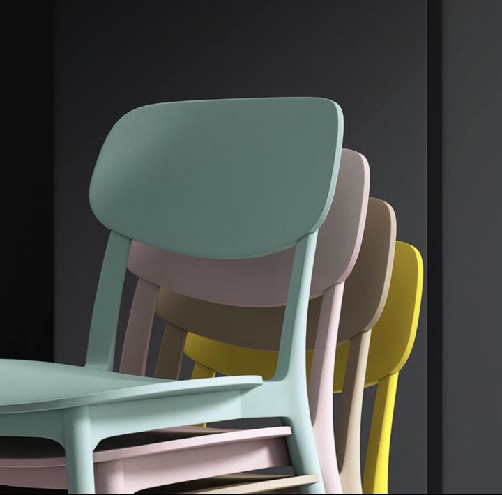 เก้าอี้-เก้าอี้พลาสติก-เก้าอี้มีพนักพิง-เก้าอี้พลาสติกสีสัน