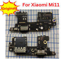 IC Penuh Asal untuk Xiaomi Mi 11 Mi11 M11โมดูล Mikrofon USB Cemengas Port Calemj Baga Flex Kabel Penyambung