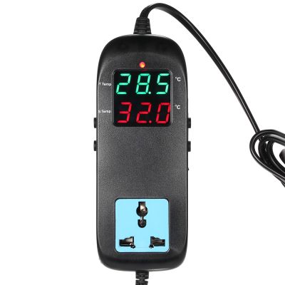 Electronic Thermostat LED Digital Display Breeding Temperature Controller Thermocouple Thermostat with Socket AC 90V～250
