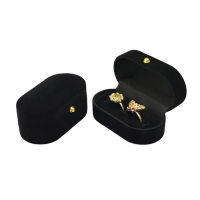 Women Storage Gift Display Box Jewelry Earrings Ring Velvet Slots Couple