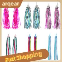 ARQEAR529453 2ชิ้นของขวัญกลางแจ้งขี่จักรยานอุปกรณ์เสริมแฮนด์จักรยานสามล้อพู่ชิ้นส่วนสกู๊ตเตอร์ Hiasan Sepeda Streamers พู่