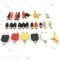 2pcs RCA Male female to 2rca 3rca male Female RCA Connector Splitter Adapter AV Video Audio T Plug RCA 2 3 way right angel a1 WB6LA