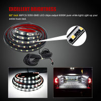 2PCS LED รถบรรทุกเตียงวิ่ง60 "สีขาวแถบยืดหยุ่นตกแต่ง Ambient โคมไฟสำหรับ GMC Sierra 1500รถกระบะ RV Vans Yukon