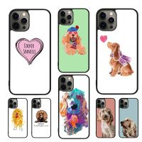 {Chaoke digital branch} เคสโทรศัพท์ป้ายไฟสุนัข Cocker ตลกสำหรับ iPhone 14 11 12 13 Mini Pro X XR XS MAX 7 8 Plus SE Samsung Galaxy S21 S22อัลตร้า