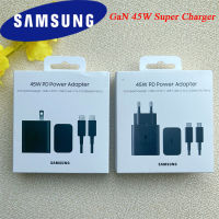 Samsung GaN Asal 45W PD Kuasa Super Cepat Caj EP-T4510 Penyesuai 180ซม. 5A USB Jenis-C Kaunbak GALAXY S22 S21 S20 5G