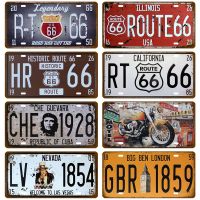 【YF】♟❀  66 Car Bus Number License Plate Wall FBI Plaque Metal Warning Sign Bar Metalen Borden