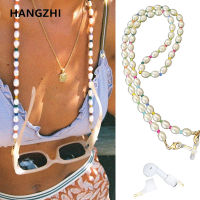 HangZhi 2020ใหม่ Ins อินเทรนด์ที่มีสีสันลูกปัดมุกสร้อยคอหน้ากากโซ่แว่นตาหูฟังหูฟังไร้สายป้องกันการสูญหายสายคล้องเชือกเส้นเล็ก