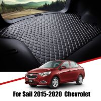 Alas Bagasi Mobil หนังสำหรับ Chevrolet Sail 2015 2016 2017 2018 2018 2020 2021ถาดไลเนอร์กระบะอุปกรณ์ตกแต่งรถยนต์แผ่นผ้าคลุมรองเท้าบู๊ท