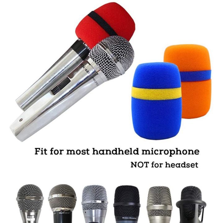 20pcs-headset-windscreen-thickened-ktv-handheld-dust-proof-soft-sponge-microphone-cover-replacement-accessories