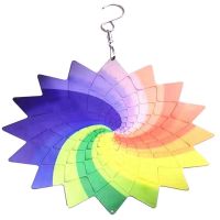 Wind Spinners Hanging 3D Metal Garden Wind Sculptures 8inch Outdoor Garden Wind Catcher Magical Kinetic Hanging