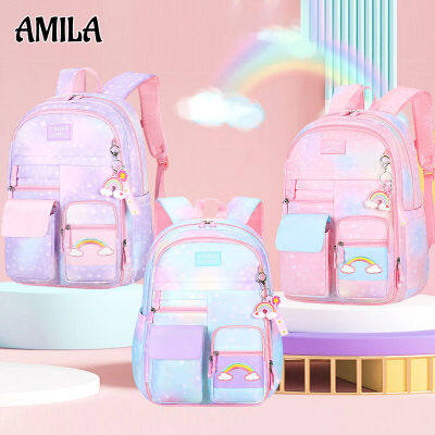 TOP☆ES kindergarten bag Student school bag female refrigerator side open childrens backpack compressed cute princess grade 1-6 lightweight childrens school bag elementary school bag