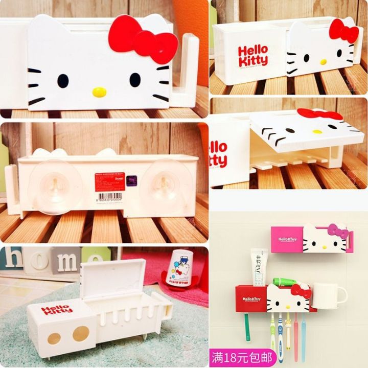 กล่องเก็บแปรงสีฟันลายการ์ตูน-hello-kitty