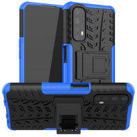 เคส Realme 7 กรณีนาฬิกาพีซีสุดหรู + TPU Stand Armor กรณีกันกระแทก