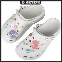 Nongs House-** พร้อมส่ง **[jibbitz] อุปกรณ์เสริมรองเท้า  สำหรับ crocs เครื่องประดับเปลือกง่ายต่อการถอดและใจกว้างและสวยงาม