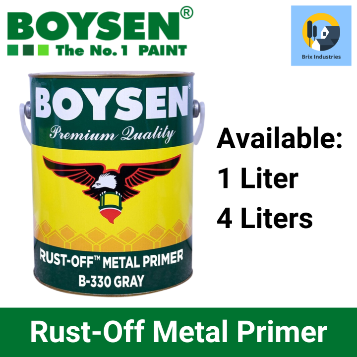 Boysen RustOff Gray Alkyd Metal Primer 1 or 4 Liters (Gallon) B330