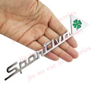 Upgrade Metal Sportiva Quatrefoil Green Delta Car Side Fender Emblem Badge Sticker for  4C 8C 156 166 159 Giulietta Spider GT