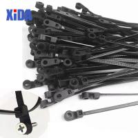 Nylon Cable Tie 4x200 Fixed Cable Tie Nylon Cable Zip Ties With Screw Hole Mount Self Locking Loop Wrap Bundle Tie Straps