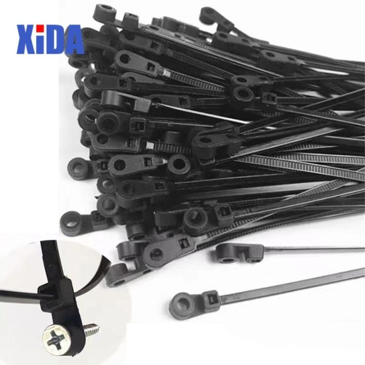 nylon-cable-tie-4x200-fixed-cable-tie-nylon-cable-zip-ties-with-screw-hole-mount-self-locking-loop-wrap-bundle-tie-straps