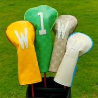 สนามของกษัตริย์กอล์ฟวูดส์ไฮบริด HeadCovers,สำหรับไดร์เวอร์แฟร์เวย์พัตเตอร์คลับเหล็กคลับชุดหัวหนัง PU Unisex