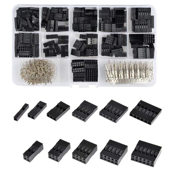 620Pcs 2.54mm Pitch JST SM 1 2 3 4 5 6 Pin Housing Connector Dupont ...