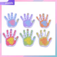 YESMILE สีสันสดใส กระดาษโน้ตแปะ น่ารักน่ารักๆ รูปทรงมือ เครื่องใช้ในสำนักงาน 6ชิ้นค่ะ ติดเอง แผ่นบันทึกย่อ ออฟฟิศสำหรับทำงาน