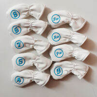 Ali88 Store 9Pcs PU หัวกอล์ฟเหล็ก Headcover Fit ทุกยี่ห้อ,,, ,ฯลฯ