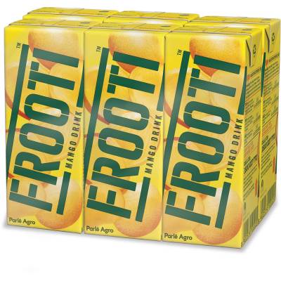 6x200ml. Frooti เครื่องดื่มน้ำมะม่วง #1 Mango drink 200 ml Tetra pack