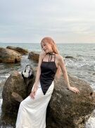 Áo lụa cổ yếm hai lớp CILIA TOP - CLÉLIE