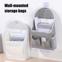 【YF】 Behind Door Organizer Pouch With Sticky Hooks Women Bathroom Cosmetic Storage Bag Desktop Container