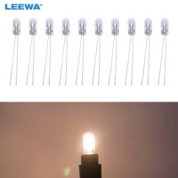 LEEWA หลอดไฟติดแผงหน้าปัดอุปกรณ์เปลี่ยนหลอดไฟฮาโลเจนภายนอกหลอดไฟฮาโลเจน12V 30MA T3รถยนต์10ชิ้นแสงอุ่นสีขาว # CA2687