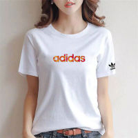 Adidas เสื้อยืดแขนสั้นทรงหลวมของผู้ชาย,เสื้อผ้าคู่รักนักเรียนหญิงระบายอากาศได้ดีแขนสั้นคอกลมผ้าคอตตอนแท้สไตล์ใหม่สำหรับฤดูร้อนปี2021