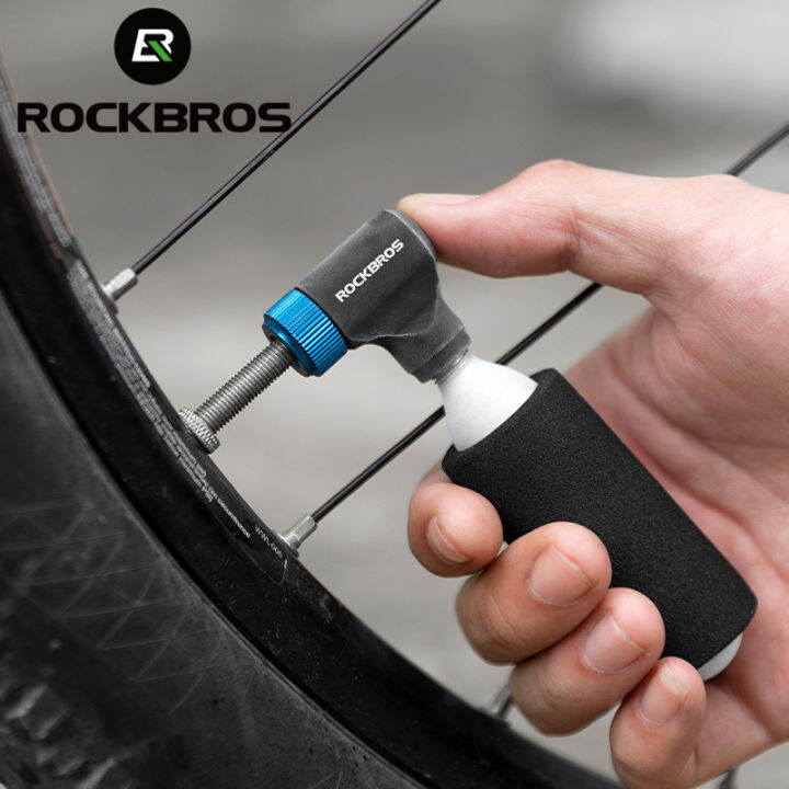 ROCKBROS CO2 Bike Pump Schrader Presta Adapter Bike Inflator Aluminum