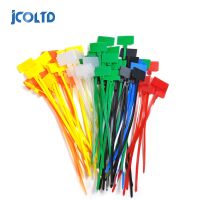 50 pcs Easy mark 4*150mm Nylon Cable Ties tag labels Plastic loop Ties markers Cable Tag self-locking Zip Ties Cable Management