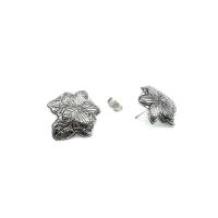 DSP ต่างหูเงินลายดอกตำลึง เงินแท้ 925 : DSP 925 Sterling Silver Flower Earing [ESPP0171]