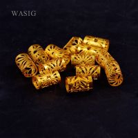 【cw】 Hot 100Pcs/Lot Golden/Silver hair dread Braids dreadlock Beads adjustable cuff clip approx 15mm hole 1