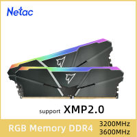 Netac RGB RAM XMP2.0หน่วยความจำ DDR 3600MHz 8GB 16GB 32GB 3200MHz สำหรับเดสก์ท็อปพีซี1. 35V Dual Channel Rams