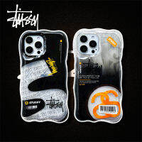 IMD เคสโทรศัพท์ซิลิโคนลาย Stussy ภาษาอังกฤษเทรนด์แฟชั่นสำหรับ IPhone 11 12 13 14 Pro Max ความคิดสร้างสรรค์เคสโทรศัพท์แบรนด์ใหญ่เคสโทรศัพท์