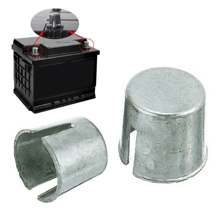 2pcs Car Battery Post Repair Shims Car Battery Terminal Converters Positive Negative Post