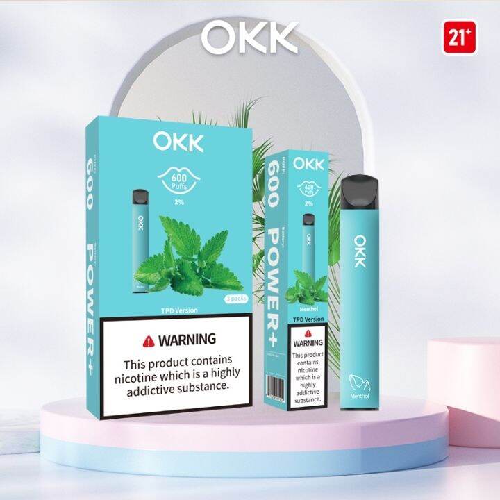 OKK Disposable Vape Pod 600 Puffs Vape Smoke 2ml 2 Nic Vape Pod