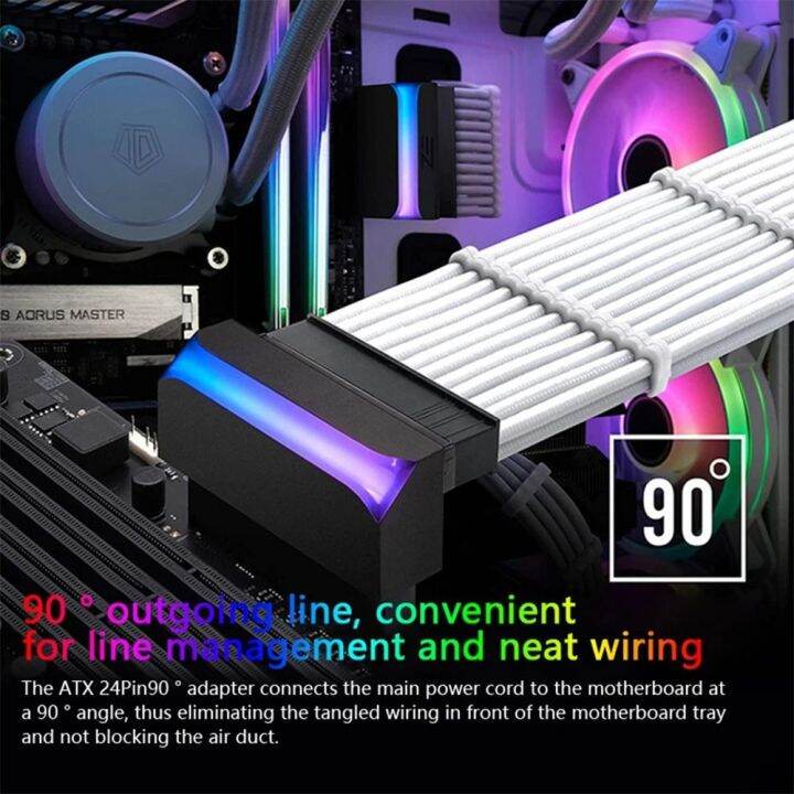 SANGYI 5V ARGB to 90 Degree ARGB Color Power Supply Cable Motherboard