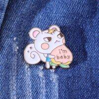 【hot】№۞☑  Anime Crossing Marshal Brooches Im Baby Cartoon Kawaii Lapel Pins Kids Hat Badge