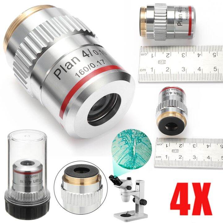 Microscope Plan Achromatic Objective Lens RMS Thread 4X DINstandard